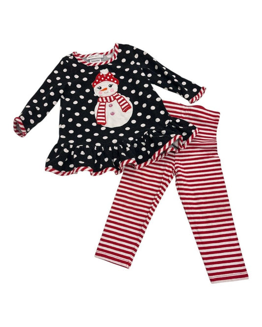 2pc Long Sleeve Shirt/Pants Snowman