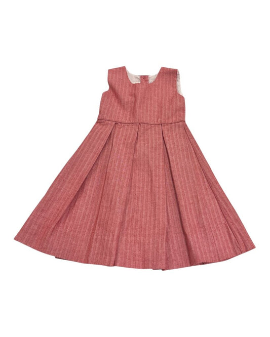 Dress: Sleeveless herringbone