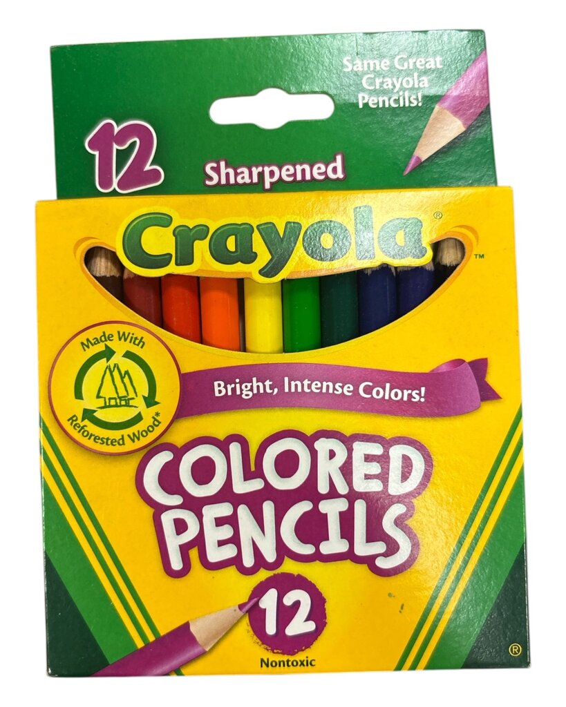 12 Pack Sharpened Colored Pencils