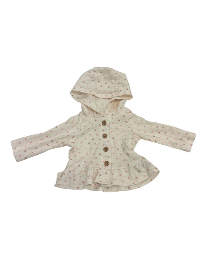 Hooded Cardigan - Flowers