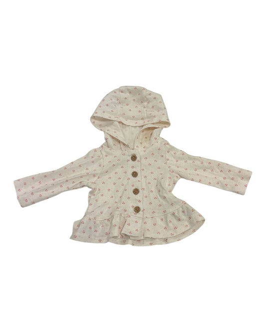 Hooded Cardigan - Flowers