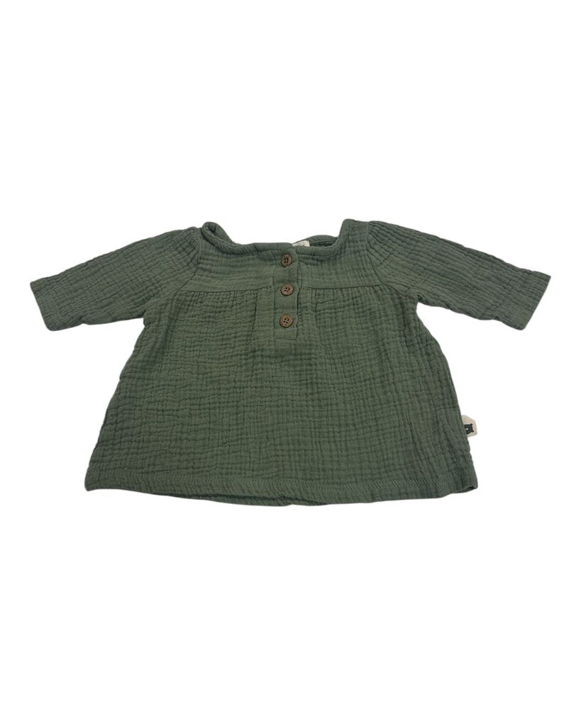 Long Sleeve Muslin Dress