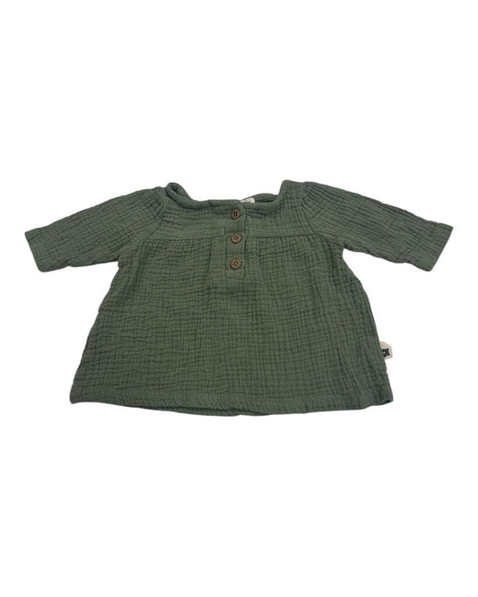 Long Sleeve Muslin Dress