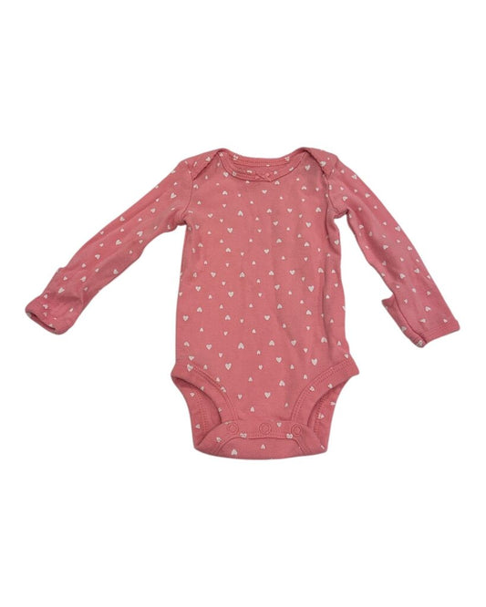 White Hearts - Long Sleeve Onesie