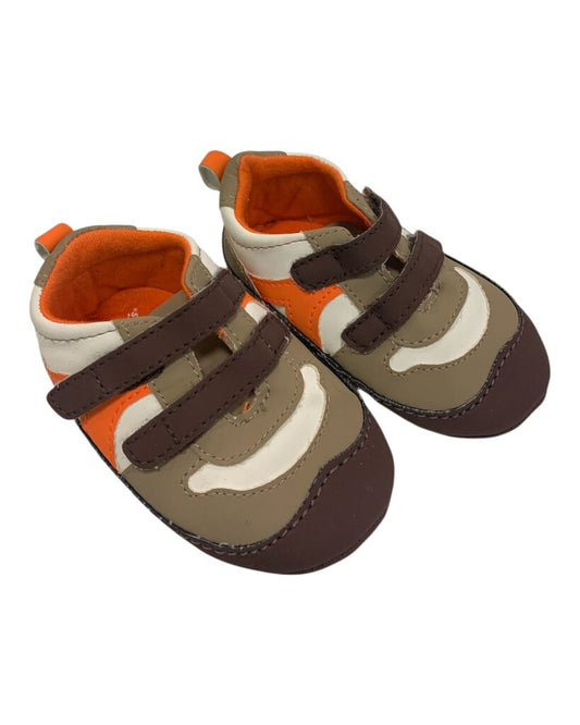 Shoes: Velcro Orange/Brown