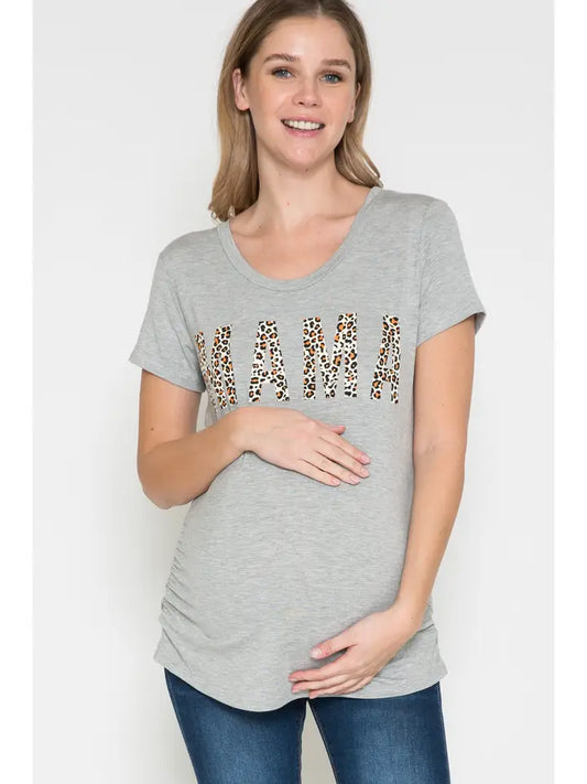 Round Neck Leopard Print Tee Shirt