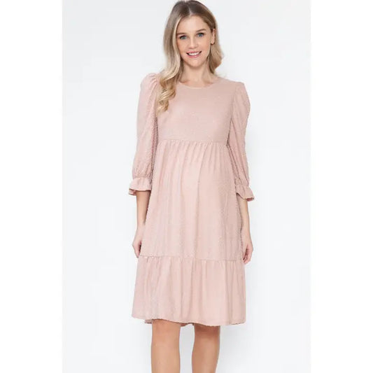 Easter Bubble Swiss Dot Long Spring Dress